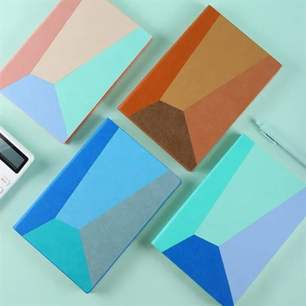 Stitching Color Geometric Figure Cover A5 Notebook