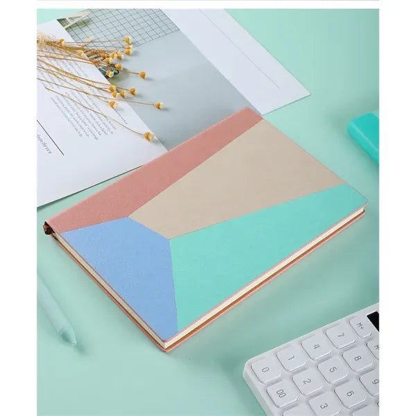 Stitching Color Geometric Figure Cover A5 Notebook