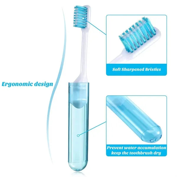 6 Pcs Portable Folding Toothbrush Set