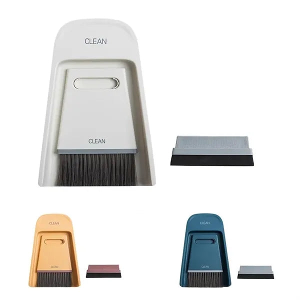 Mini Desk Keyboard Broom And Dustpan Set With Wiper Squeegee