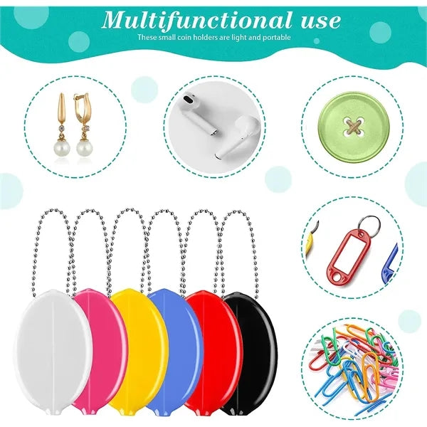 PVC Coin Jelly Purse Keychain Holder