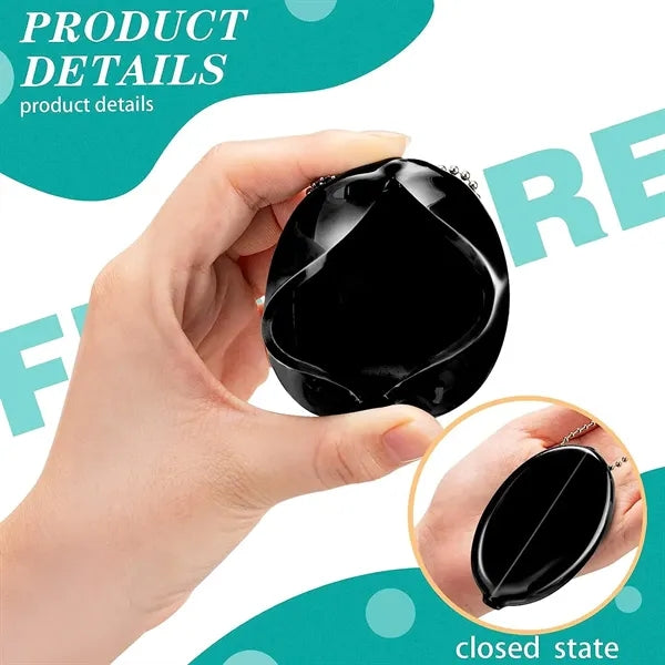 PVC Coin Jelly Purse Keychain Holder
