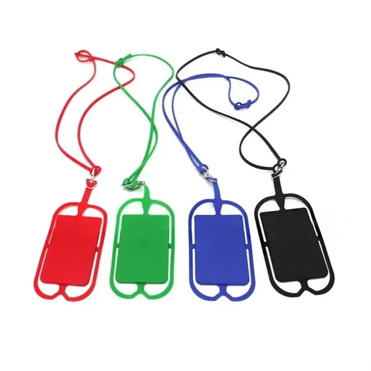 Silicone Lanyard with Phone Holder and Wallet