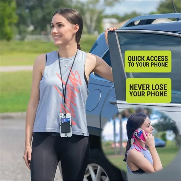Silicone Lanyard with Phone Holder and Wallet