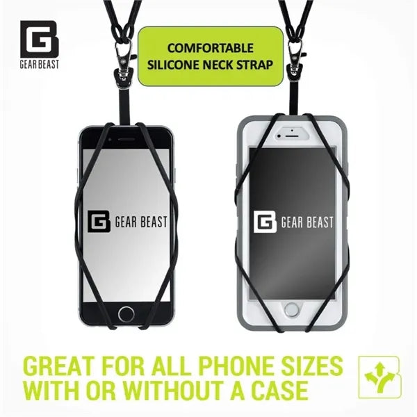Silicone Lanyard with Phone Holder and Wallet