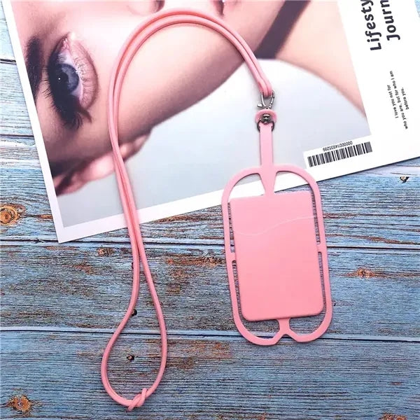 Silicone Lanyard with Phone Holder and Wallet