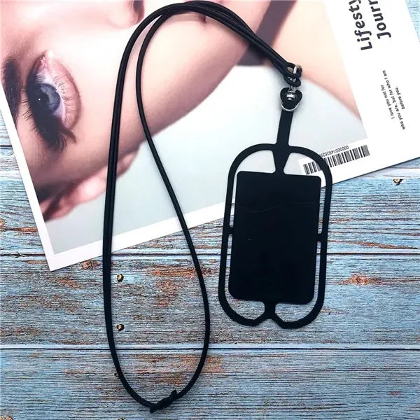 Silicone Lanyard with Phone Holder and Wallet