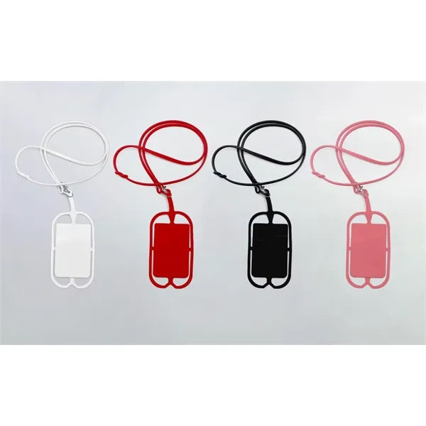 Silicone Lanyard with Phone Holder and Wallet