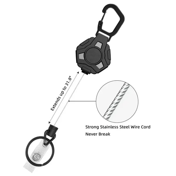 Retractable Keychain Heavy Duty Badge Reels ID Holder