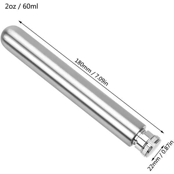 Cigar Tube Shaped Mini Hip Flask