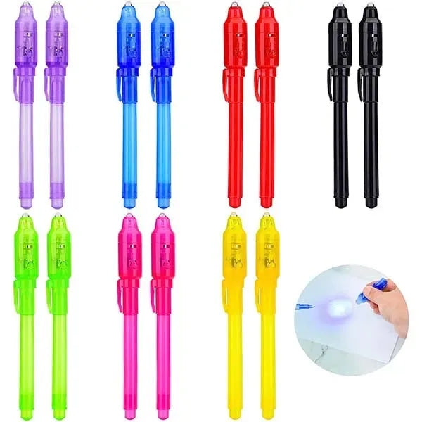 Invisible Disappearing Ink Pen With UV Light Party Toy