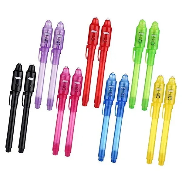 Invisible Disappearing Ink Pen With UV Light Party Toy
