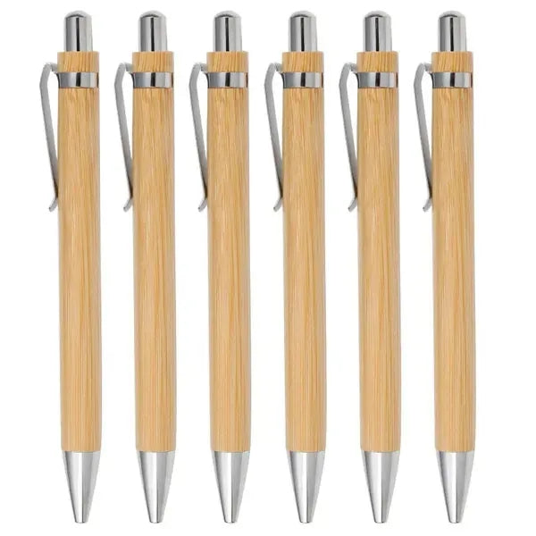 Bamboo Pen and Wooden Keychain Gift Set