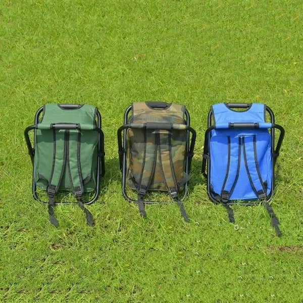 Portable Folding Camping Chair Backpack Cooler Bag