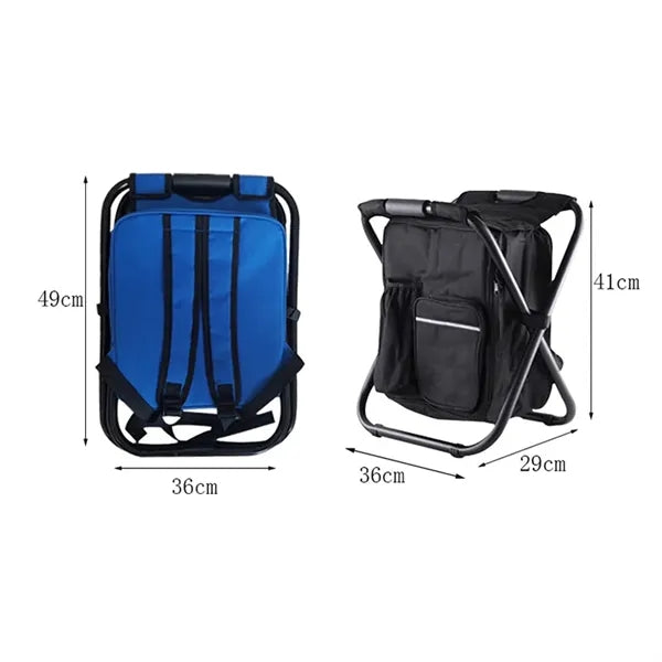 Portable Folding Camping Chair Backpack Cooler Bag