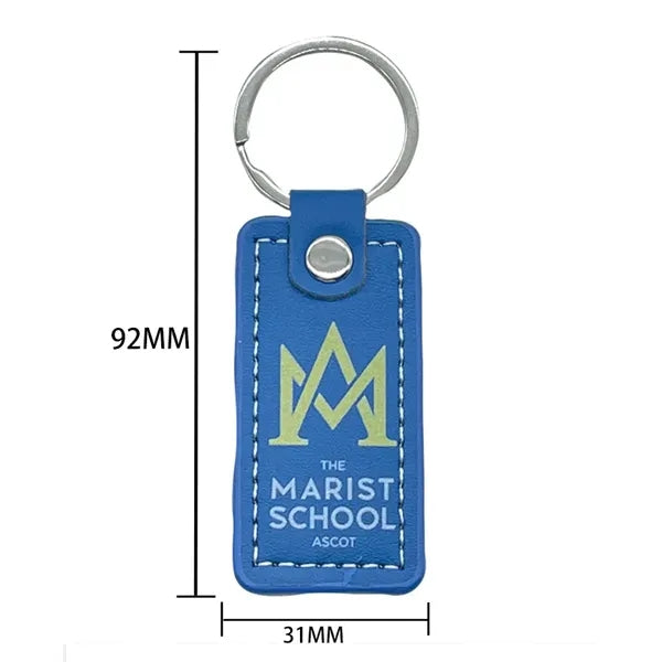 PU Leather name tag with keychain
