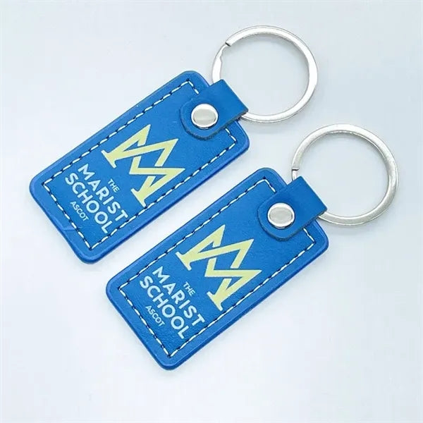 PU Leather name tag with keychain