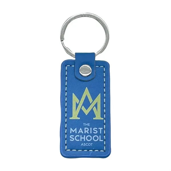 PU Leather name tag with keychain