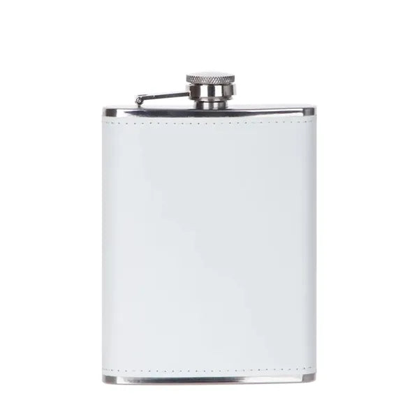 8Oz Stainless Steel Hip Flask With Pu Holder