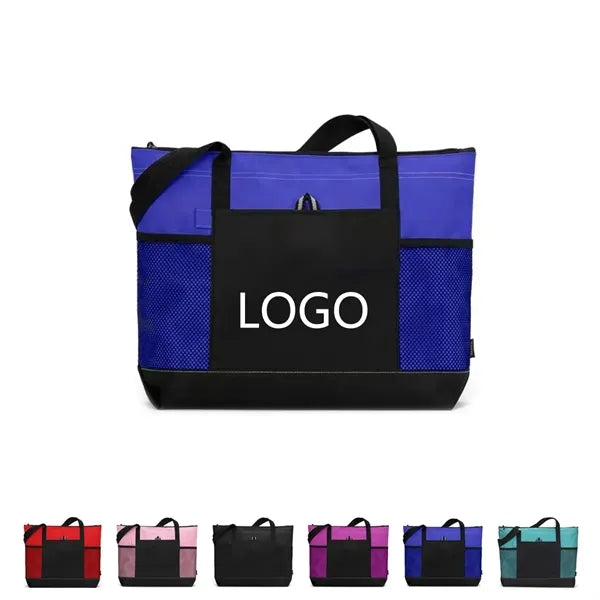 Polyester Zipper Tote Bag