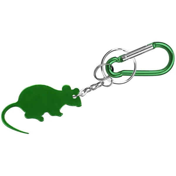 Mouse Shape Bottle Opener Key Chain with Carabiner