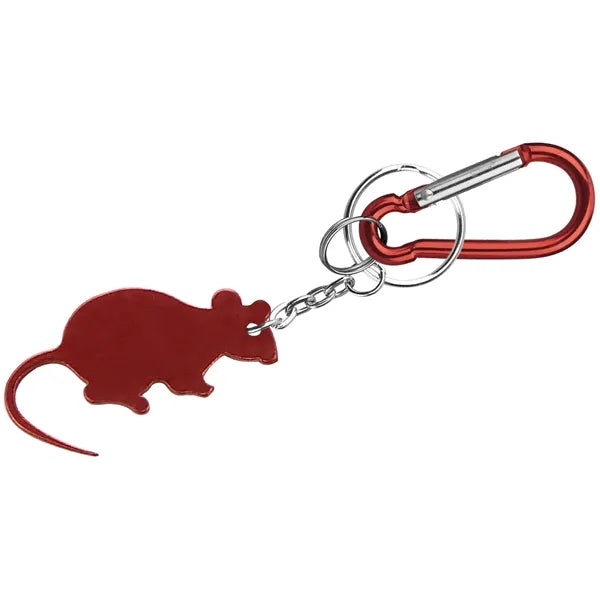Mouse Shape Bottle Opener Key Chain with Carabiner
