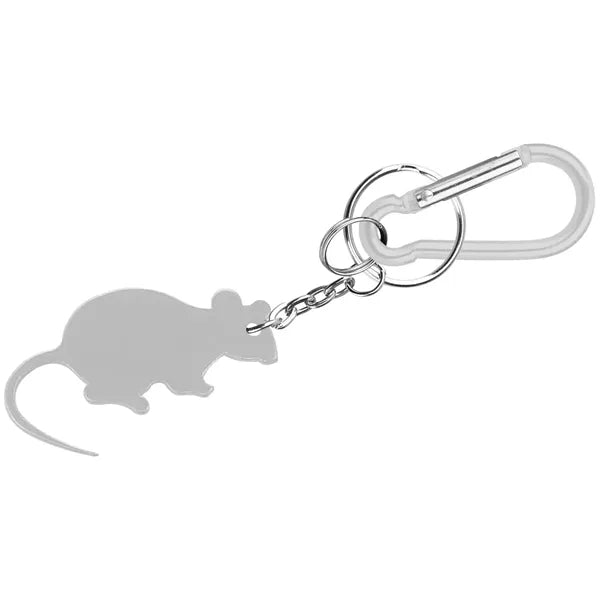 Mouse Shape Bottle Opener Key Chain with Carabiner