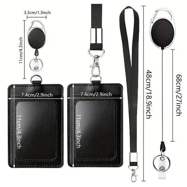 Badge Holder Adjustable Retractable Lanyard