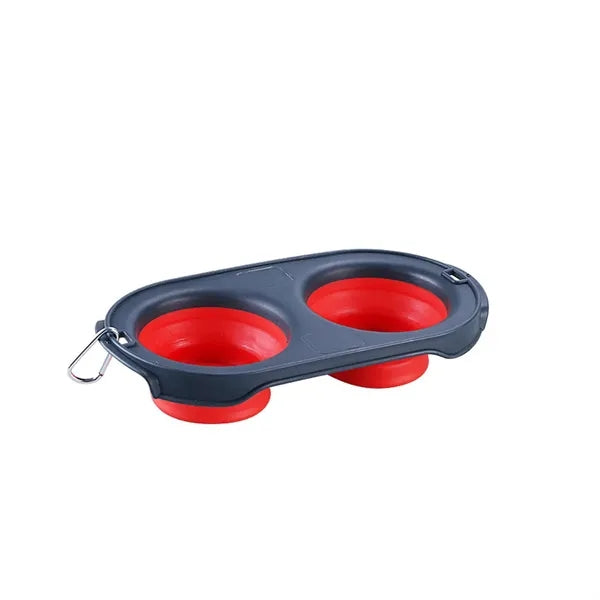 Collapsible Twin Pet Bowls