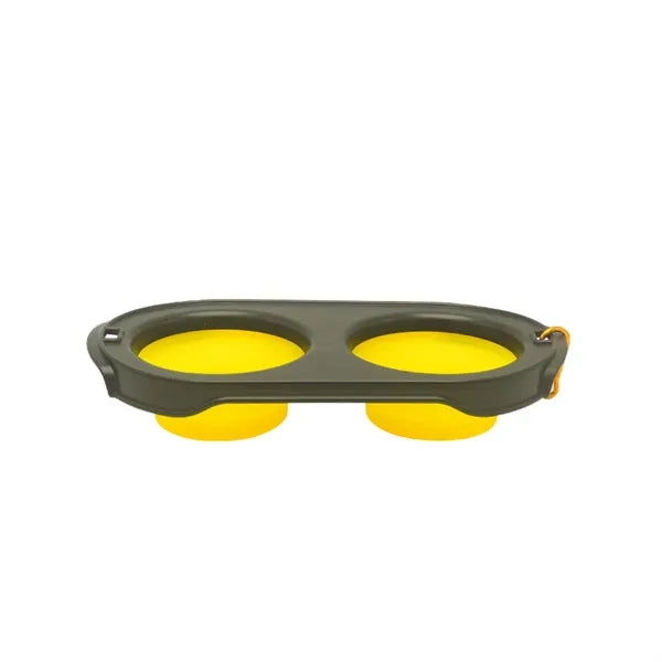 Collapsible Twin Pet Bowls