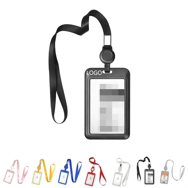 Id Badge Holder With Telescopic Lanyard