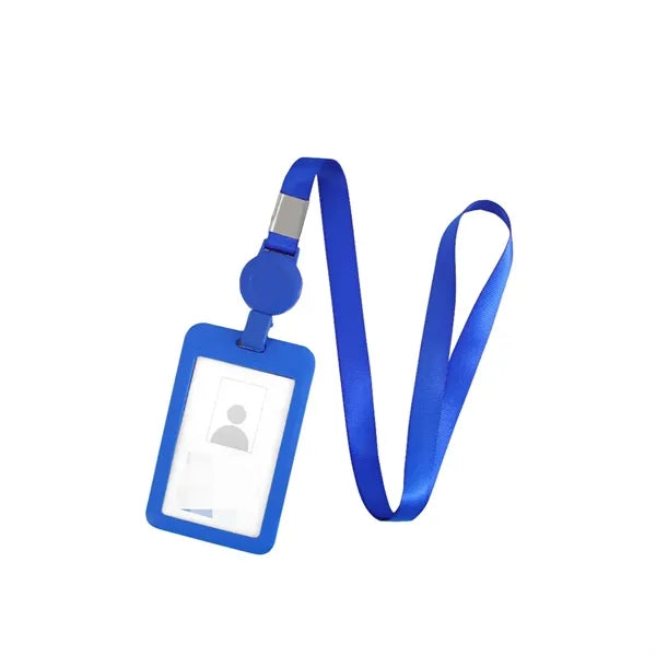 Id Badge Holder With Telescopic Lanyard