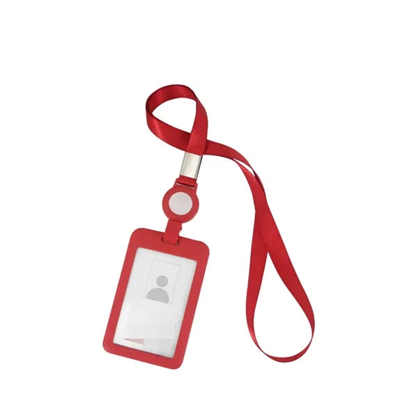 Id Badge Holder With Telescopic Lanyard