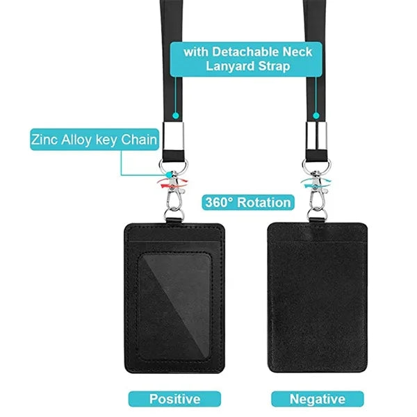 Id Badge Holder With Telescopic Lanyard