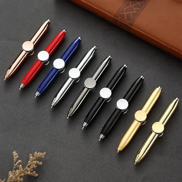 Fingertip Gyro LED Ballpoint Pen