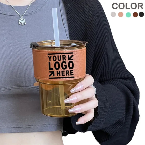 14OZ. Customizable Bamboo-Shaped Plastic Cups With Sheath
