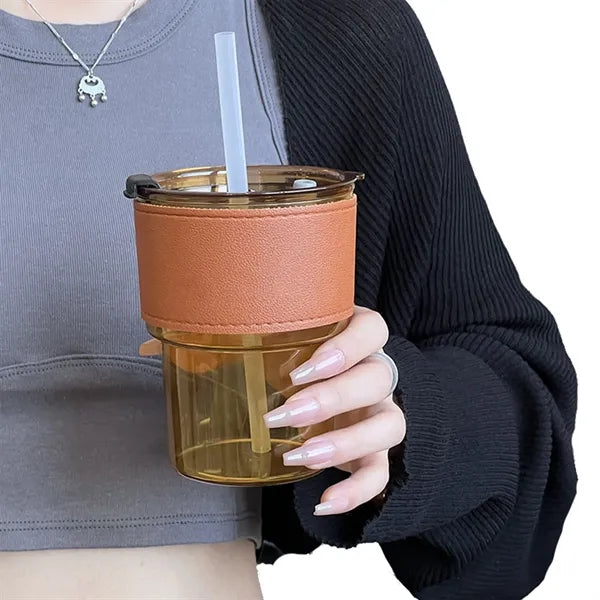 14OZ. Customizable Bamboo-Shaped Plastic Cups With Sheath