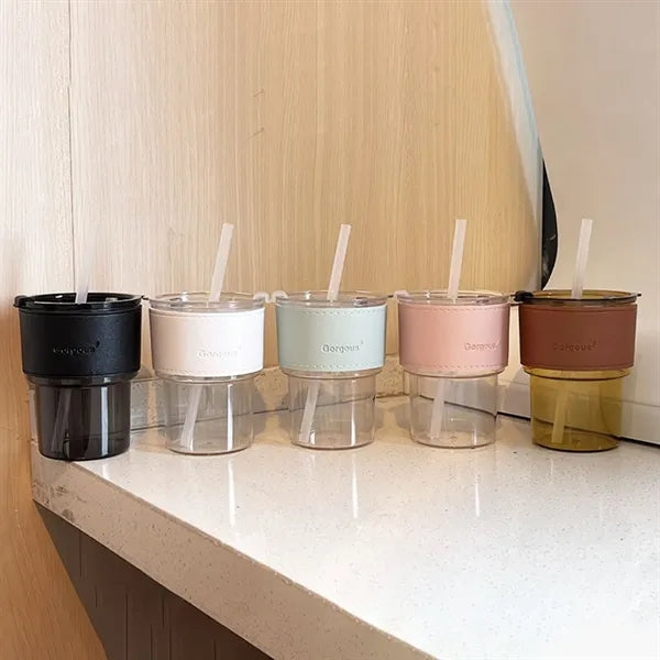 14OZ. Customizable Bamboo-Shaped Plastic Cups With Sheath