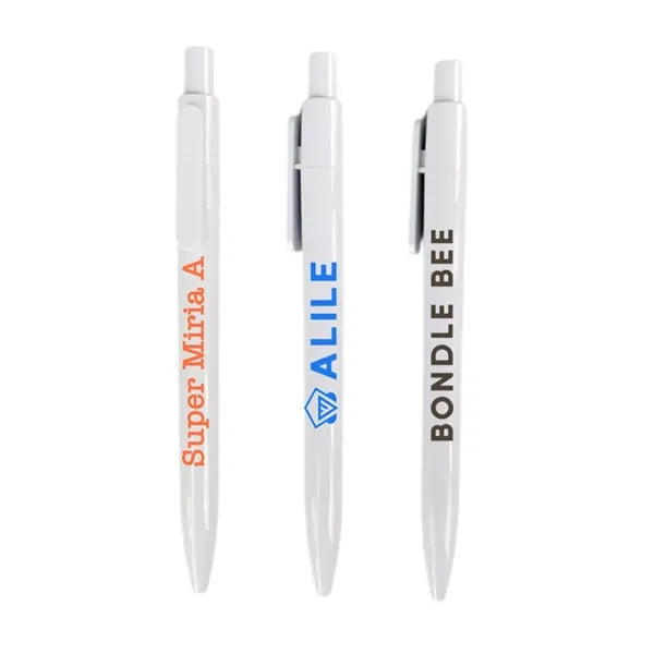 White BPA Free Ballpoint Pen