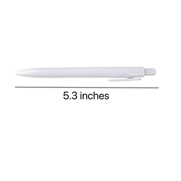 White BPA Free Ballpoint Pen