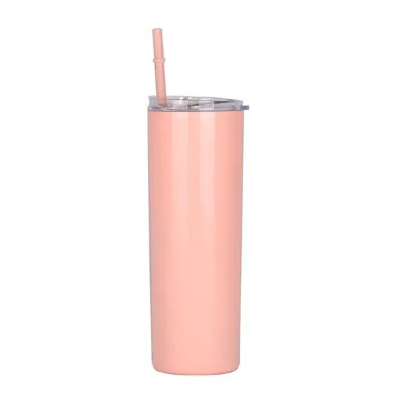 20 OZ Stainless Steel Skinny Tumbler With Lid & Straw