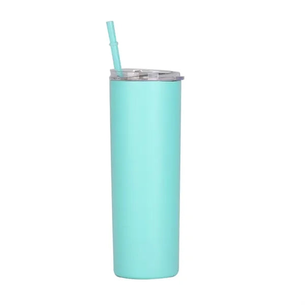 20 OZ Stainless Steel Skinny Tumbler With Lid & Straw