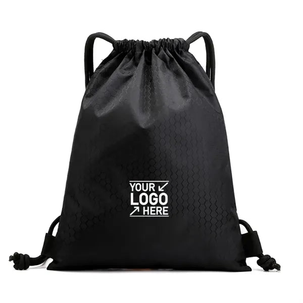 Waterproof polyester drawstring sports shoulder bag