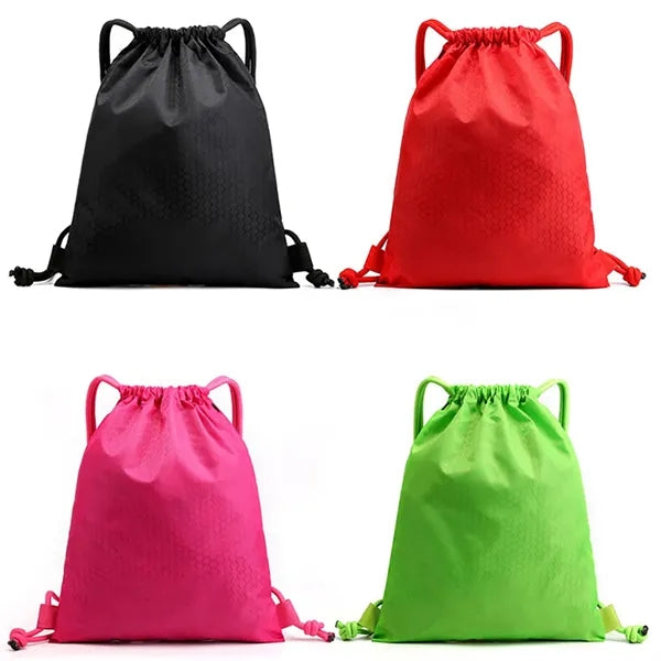 Waterproof polyester drawstring sports shoulder bag