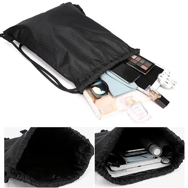 Waterproof polyester drawstring sports shoulder bag