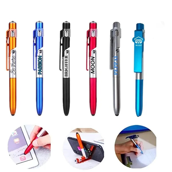 LED Light Mobile Phone Holder Ballpoint Pen