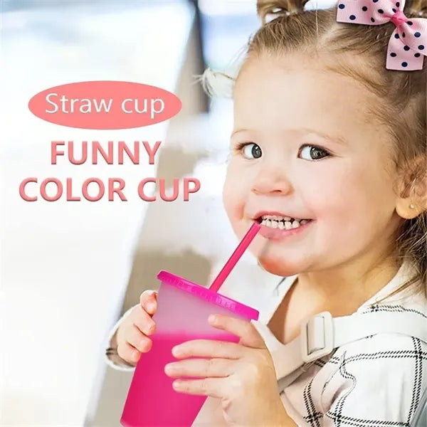 Mood Stadium Cup Color Changing Mug with Lids & Straws