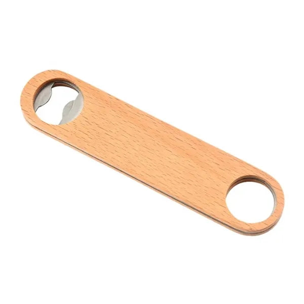 Large wooden handle stainless steel Bottle Opener