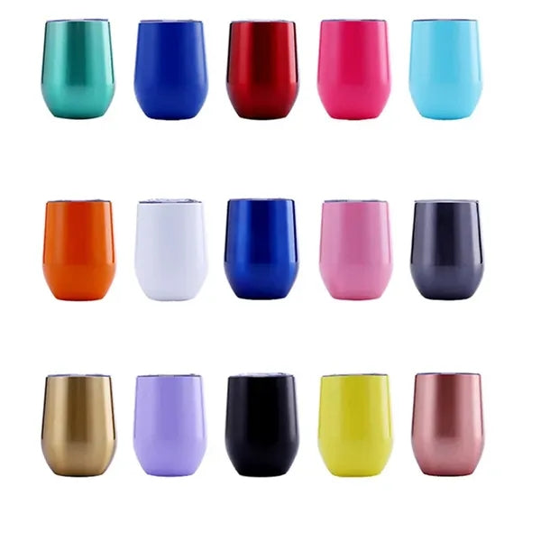 12 oz Stainless Steel EggShell Cup with Lid