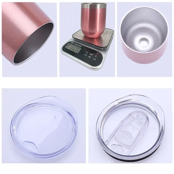 12 oz Stainless Steel EggShell Cup with Lid